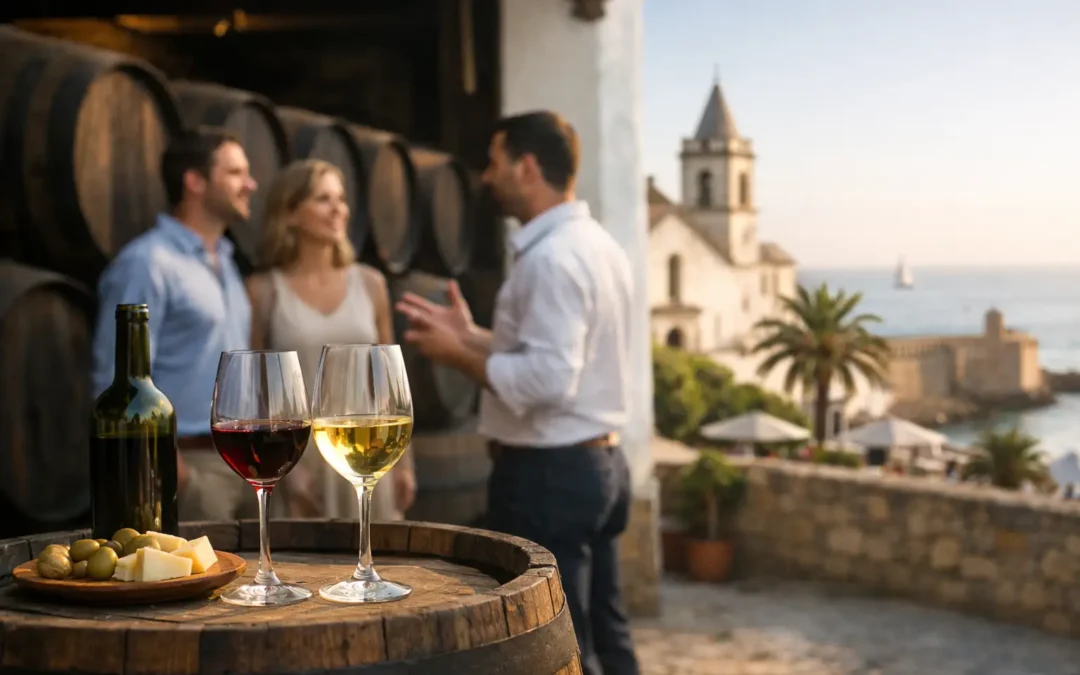 Guía de enoturismo en una bodega de Rota