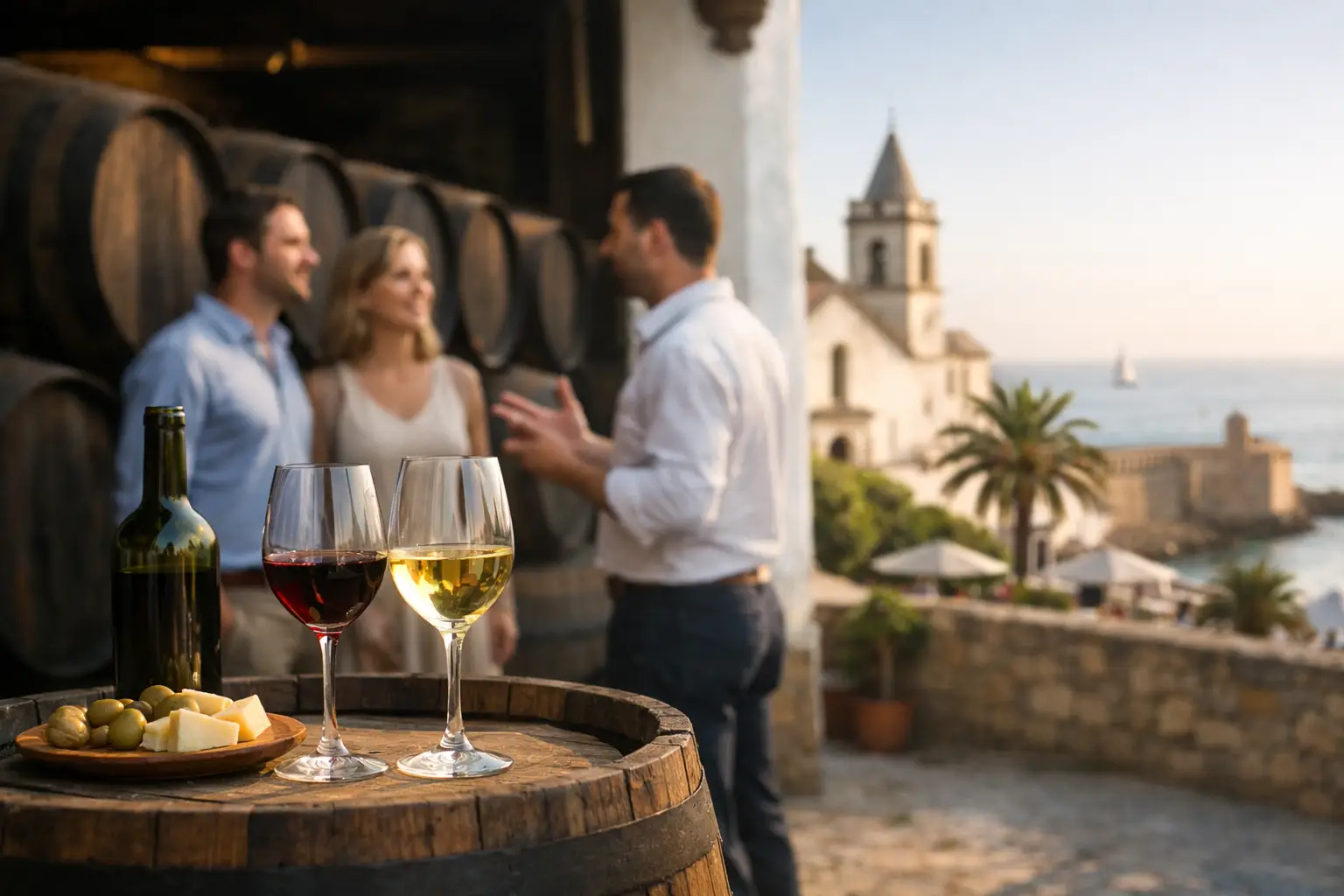 Guía de enoturismo en una bodega de Rota